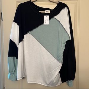 New with Tags Black, White, and Mint Shirt